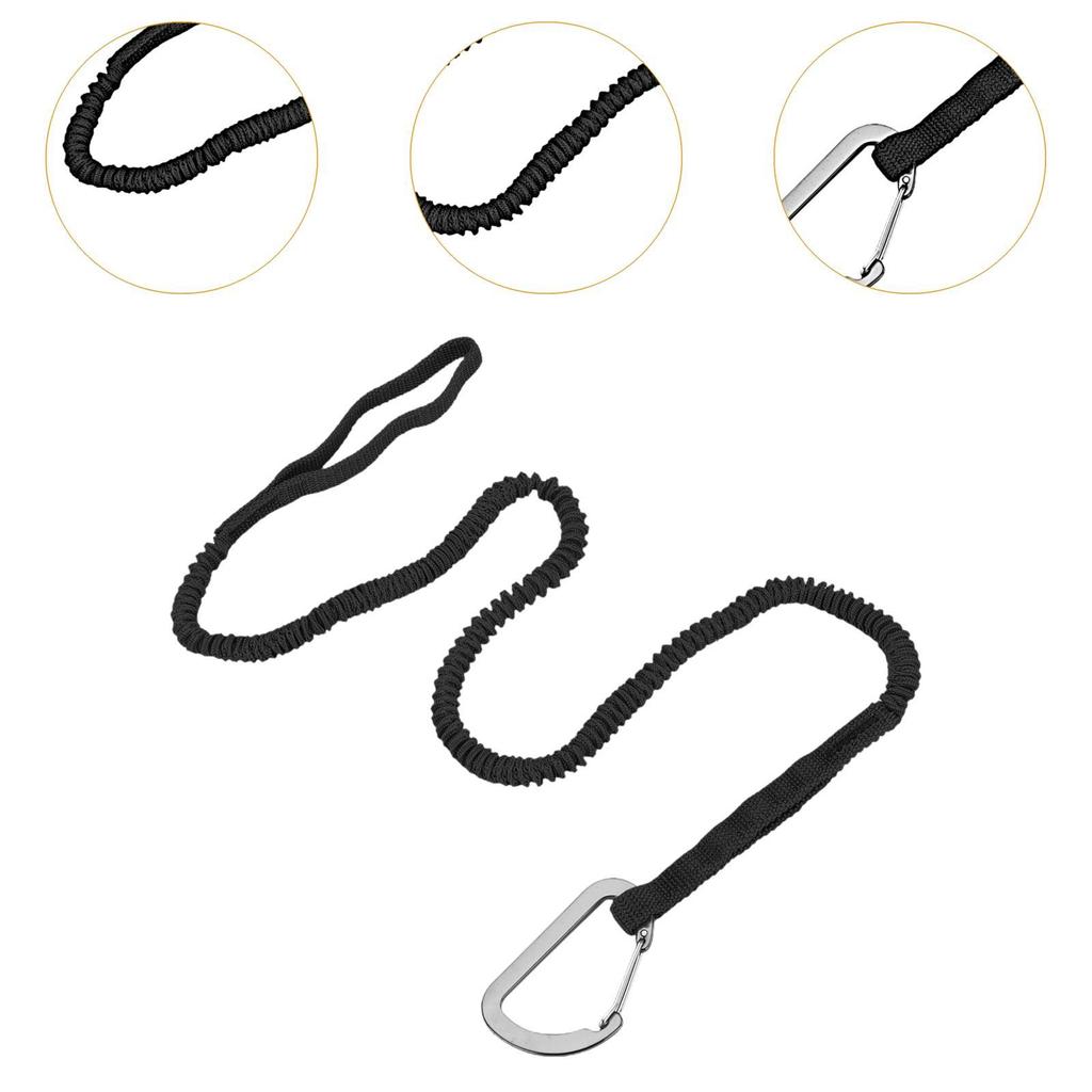 Kayak Paddle Leash Bungee Cord Kayak Rod Leashes for Surfing Boating Rafting