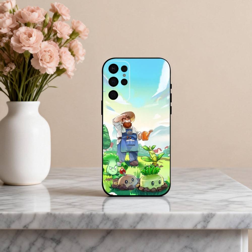 P-Plants-S VS Z-Zombies-S  Phone Case For Samsung S25,24,23,22,30,21,10,9,Ultra,Plus,Lite,FE,4,5 G Soft Black Case