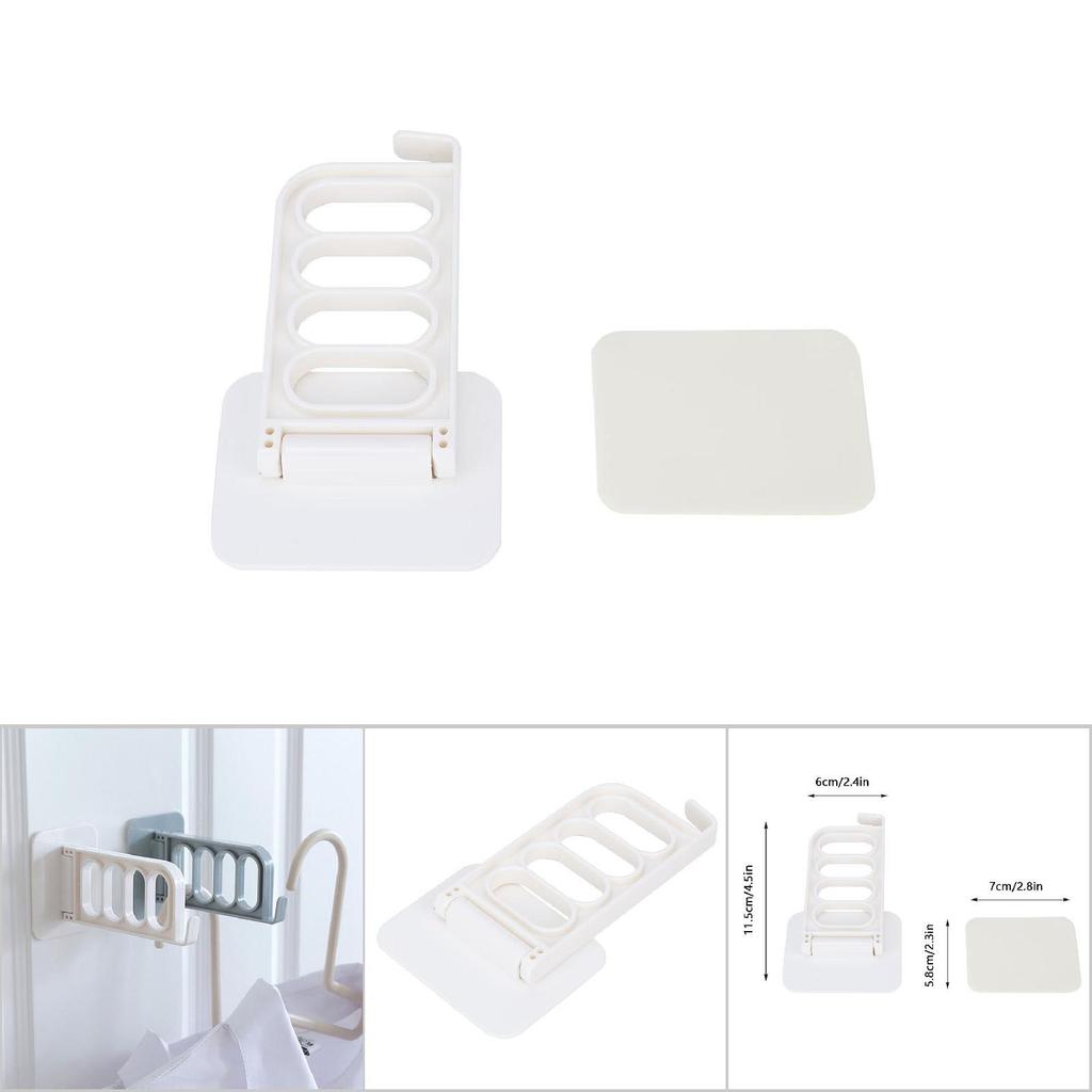 4Hole Clothes Hanger Wall Mounted Clothes Dryer PuncH Free Adhesive Laundry Rack Beige