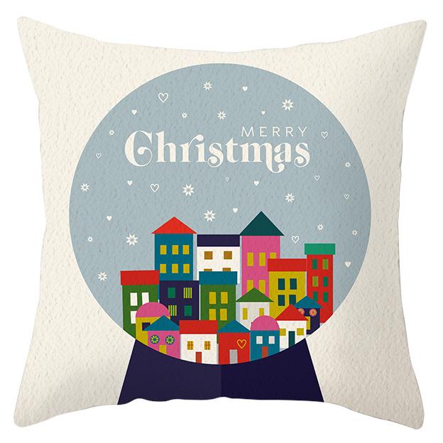 Рождественский лось снежинка персиковая кожа флис наволочка праздничный домашний декор автомобильная диванная наволочка