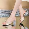 Damen Schuhe Damen Mode Übergröße Weiß Peep Toe Hohe Qualität Slip On Stiletto Absatz Schuhe Damen Arbeits Schuh ab381