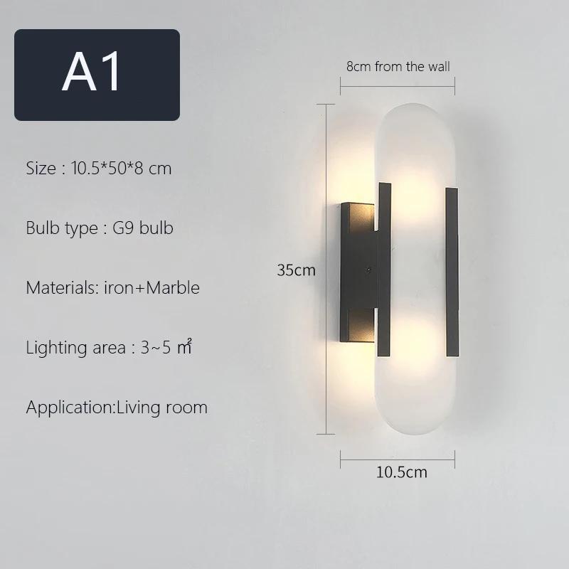 Glass Modern Wall Lamp Fixtures Creative Bedroom Bedside LED Wall Decor Sconce Light Lighting for Bedroom Living Room Home Decor