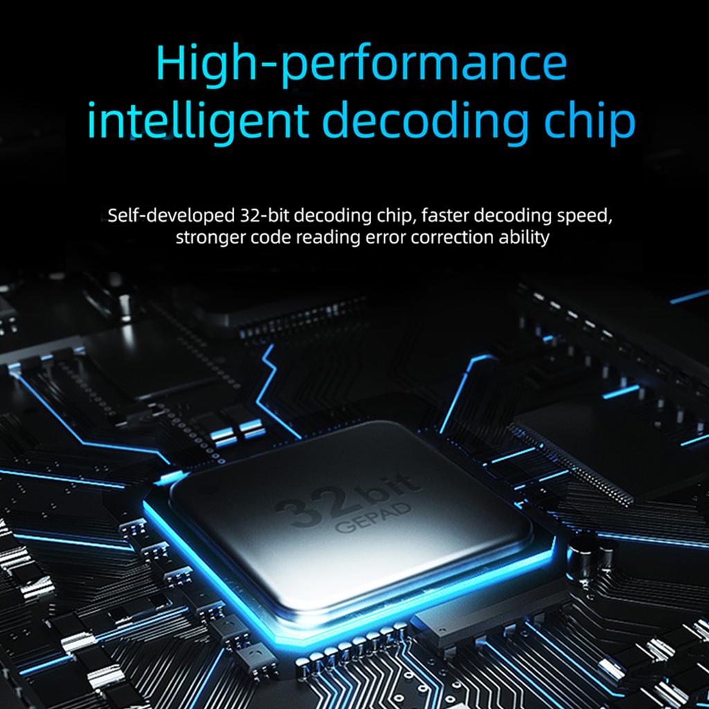 USB Strekkodeskanner 1D Håndholdt Kablet Strekkodeleser med Stativ Støtter Papirkode Kompatibel med