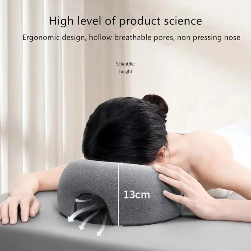 Lying Down Pillow Memory Pillow Massage Face Cradle Cushion Travel Neck Pillows Face down Pillow for Body Massage Headrest