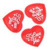 100 Stück Beutel Polyester Schwamm Herzform Deko Valentinstag Hochzeitsfeier Dekoration Ornament(rot )