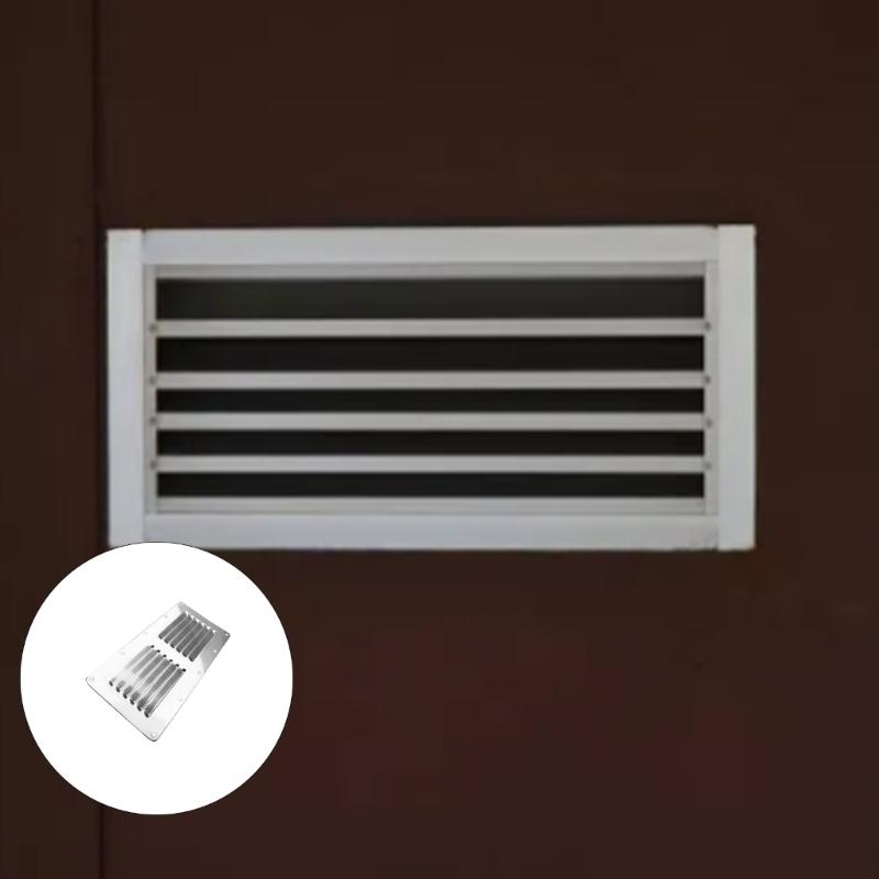 Stainless Steel Marine Ventilation Cover Double Hole Louvered Exhaust Vent Corrosion Resistant for Ship Cabins & Decks