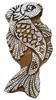 Indian Wooden Brown Stamps Decorative Textile Wood Fish Printing Block Stamp