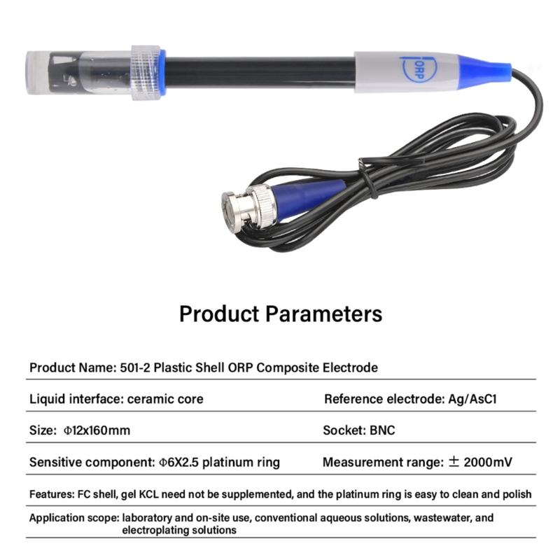 ORP Measurement Tool 501-2 BNC ORP Sensor Probe Featuring Metal Loop For Easy Cleaning And Accurate Readings Check