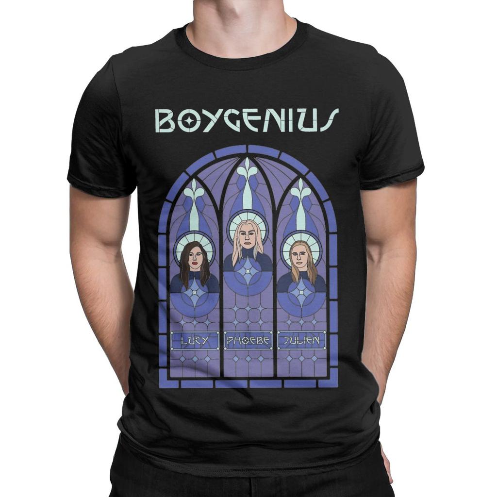 Men T-Shirts Boygenius Funny Cotton Tees Short Sleeve T Shirts Crewneck Clothing Birthday Gift
