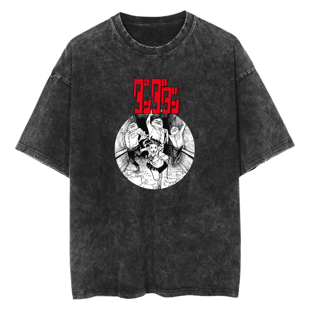Dandadan Okarun T-shirt Men Japanese Anime Streetwear T Shirt Harajuku Cotton Short Sleeve Casual Clothing Summer Tops