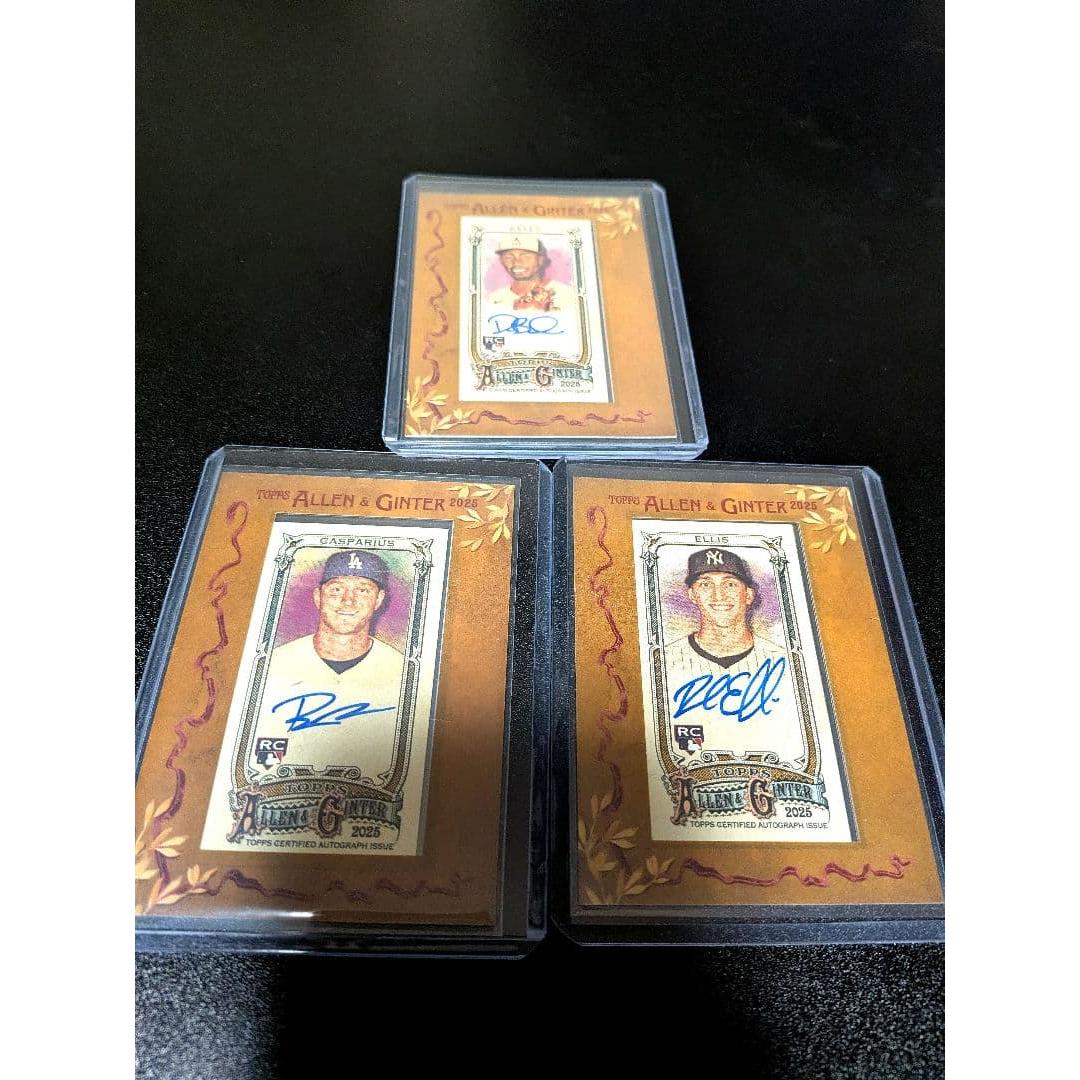 Used 2025 Topps Allen & Ginter Autographed Card Set of 3
