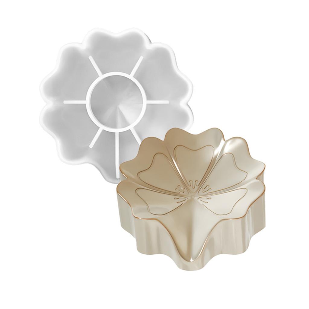 Handmade Crafting Molds Silicone Mold Storage Box Mold Flower Shape for Projects and Home Decoration Enhancements