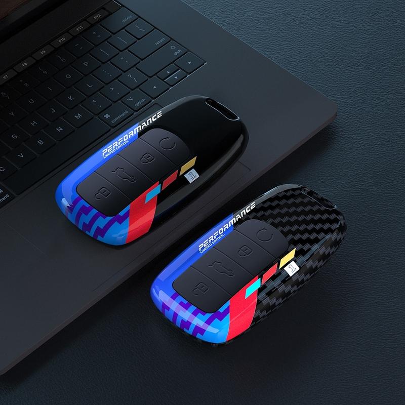 Carbon Fiber Remote Key Case Cover For Chery Tiggo 8 Pro Tiggo 8plus New 5 Plus 7pro Max Omoda 5 C5 Modod Protector Accessories
