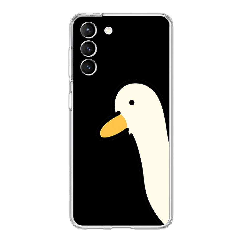 Cartoon Doubt Duck Shockproof Phone Case For Samsung Galaxy S23 Ultra S22 5G S20 S21 FE 5G S10E S9 S8 S10 Plus Soft Clear Cover