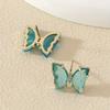 New gold-plated crystal butterfly stud earrings zircon earrings small fresh and exquisite super sweet temperament Japanese and Korean  earrings