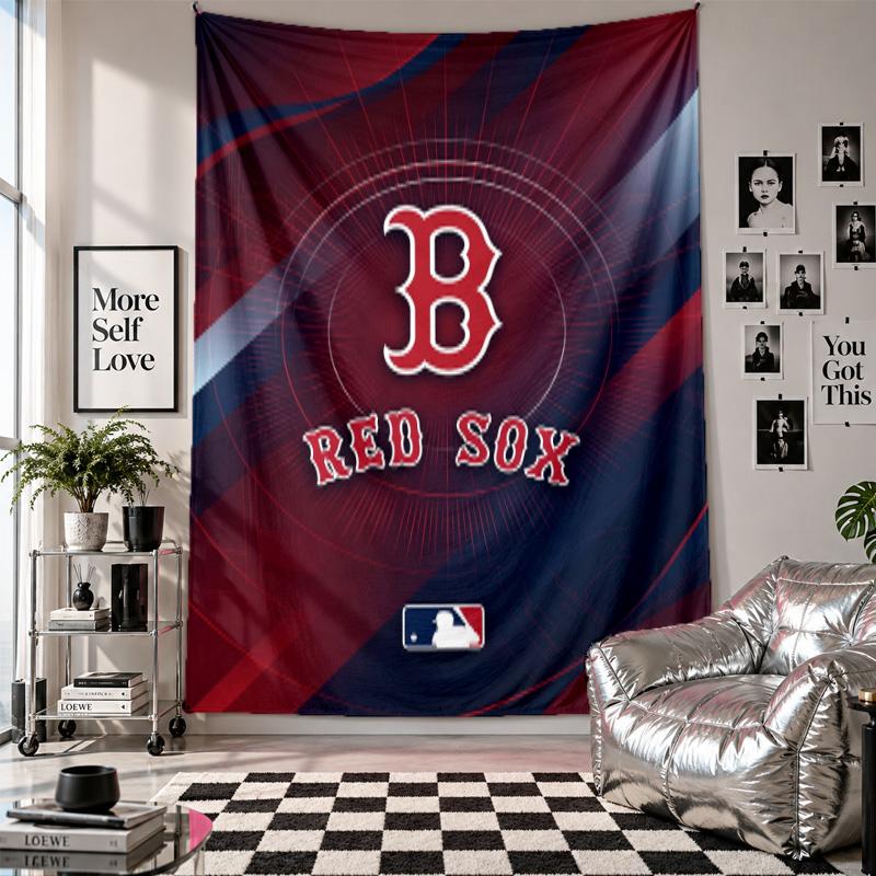 Boston Red Sox Wall Tapestry Home Decor Wall Hanging Cloth for Bedroom Living Room Background