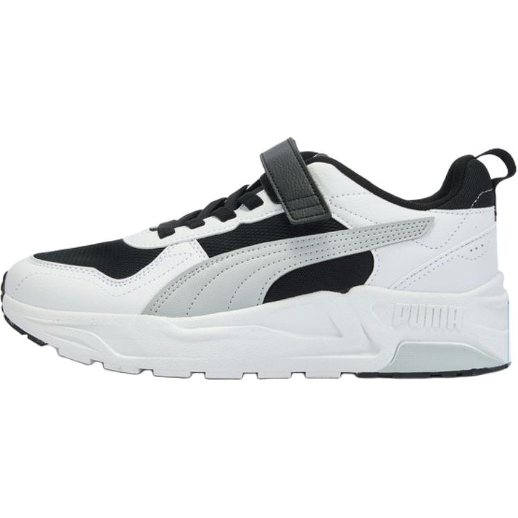 Puma Trinity 2 Fabric LT AC+ JR Comfortable Versatile Non-Slip Low-Top Kids Skate Shoes Kids Skate Shoes Black Gray 405114-07