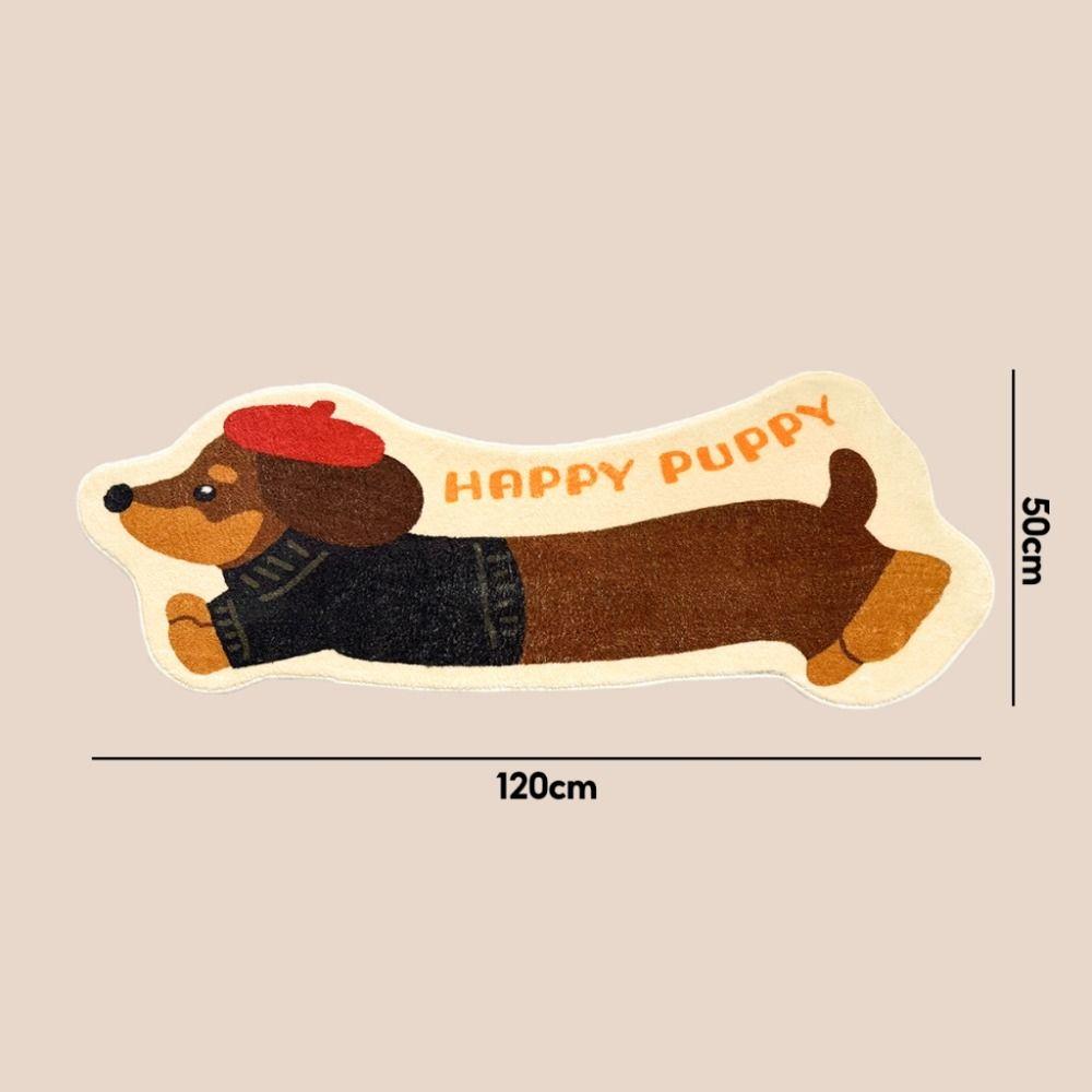 50*120cm Cartoon Bedroom Rug Absorbent Thick Imitation Cashmere Cat Bedside Carpet Wear-resistant Non-slip
