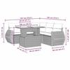 VidaXL Garden Lounge Set 6 Pcs with Light Grey Cushions Wicker 3268532