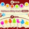 10/30/50PCS Christmas Sticky Hands Bulk Santa Elk Snowflake Stress Relief Stretchy Sticky Hands Toy for Kids Christmas Gifts