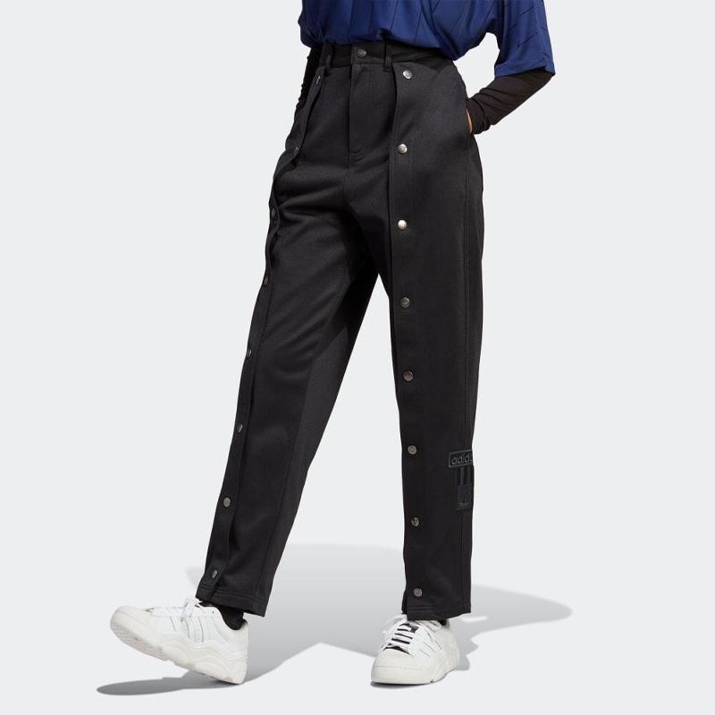 Adidas Home Of Classics Series Solid Color Double-Breasted Knitted Sports Pants Unisex Pants Black IB5805