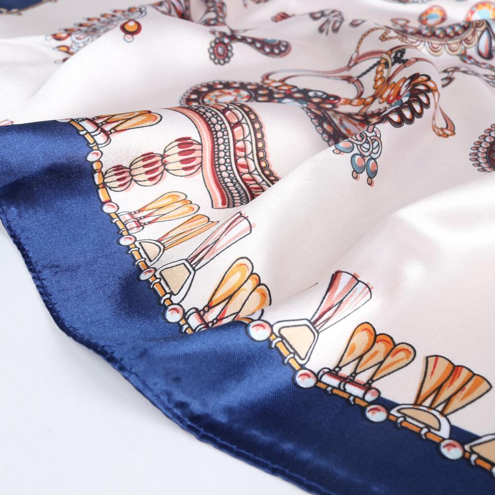 High-quality Luxurious Silk Scarves Headband Scarfs Neck Scarf For Women Chain Silk Scarf Women's Decorative Shawl