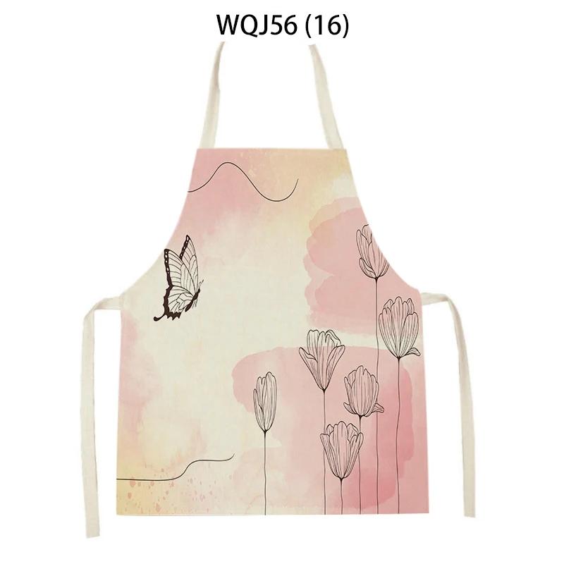 Cactus Pattern Home Cleaning Kitchen Aprons Plant Flowers Adult Kids Waist Bib Baking Accessories Cleaning Antifouling Apron