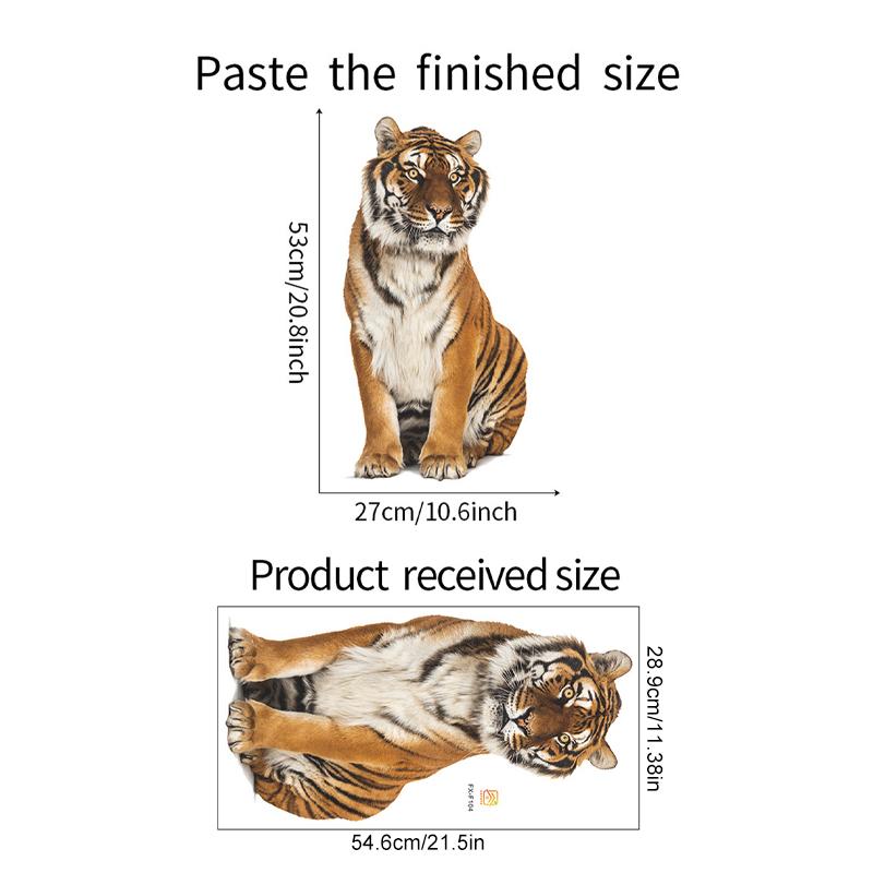 

Реалистичные наклейки на стену с изображением тигра для детской комнаты, фон для домашнего декора, гостиная, детская комната, спальня, украшение, настенные наклейки