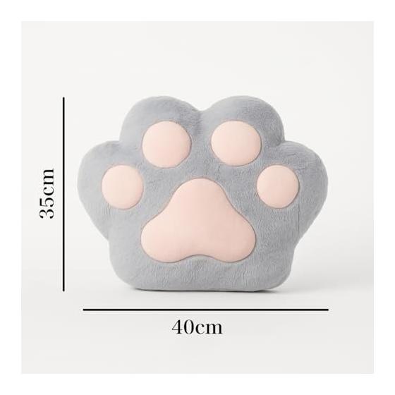Queen-b Paw Cushion, Fluffy, 40cm X 35cm, Cute, Fluffy Pillow, Nap, with Pocket, Seat Chair, Cushion, Chair, Body Pillow, Backrest, Waist Pad,