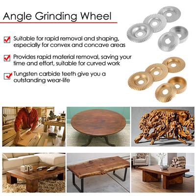5PCS/Set Angle Grinding Wheel 22mm Bore Rotary Disc Sanding Woods Carving Tool Wood Grinding Polishing Wheel Abrasive Discs