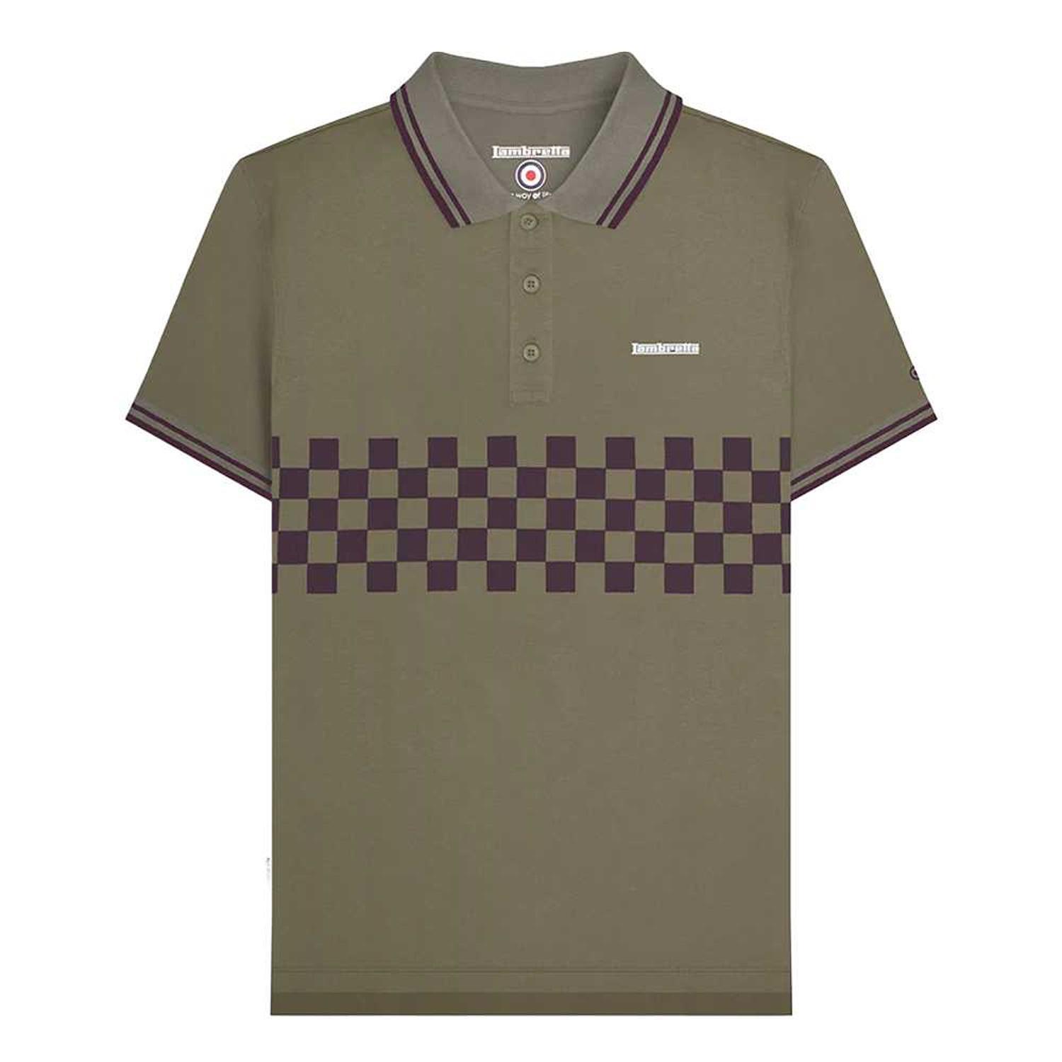 Lambretta Heren SS25 Tweekleurige Polo met Tip L