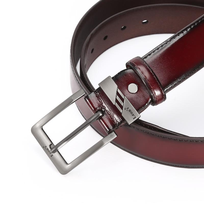 Youth Bright Leather Men's Casual Alloy Belt - Versatile & Simple Design