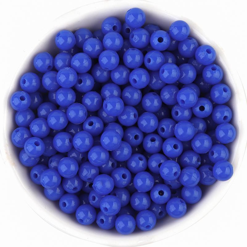 100Pcs 6mm Plastic Beads Solid Color Loose Spacer Round Beads For DIY Bracelets Phone Chains Jewelry Making Supplies Wholesale