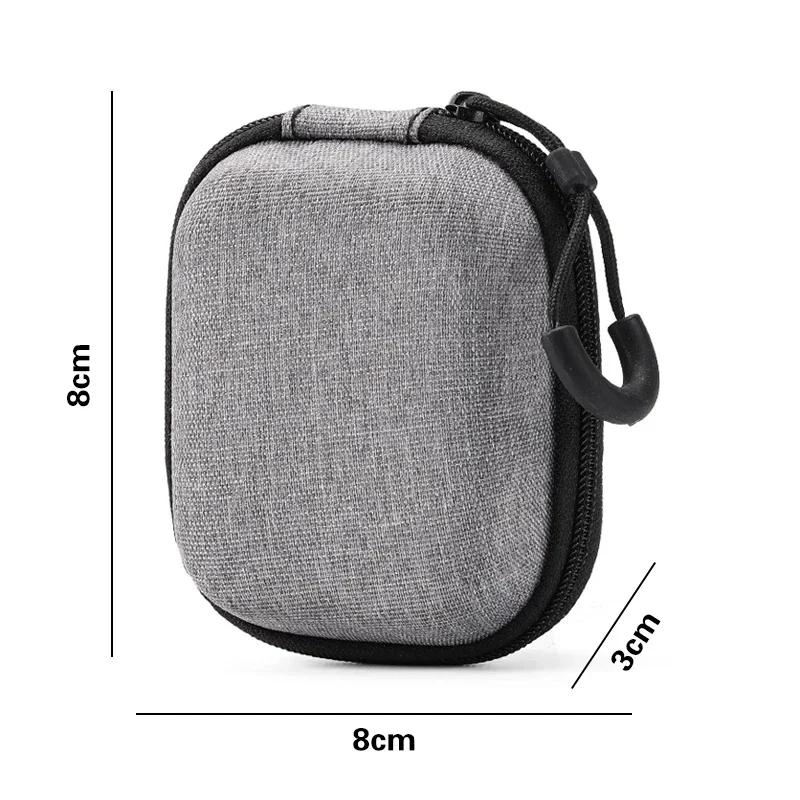 Portable Shockproof Mini Round Coin  Storage Bag Women Men Mini Earphone Charger Case Data Cable Organizer Case