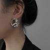 Irregular Liquid Metal Earrings Personality Fashion Retro Geometric Hollow Out Earrings Woman Party Travel Christmas Gift