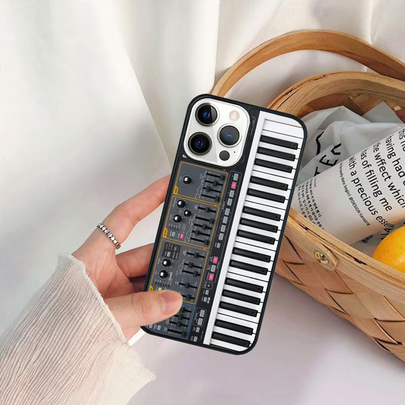 Piano Keys Music Keyboard Phone Case For iPhone 17 Air 16 15 14 11 12 13 Pro  MAX Plus coque Cover Shell