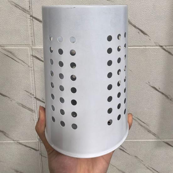 Drain Tube Cutlery Holder Organizer Drainer with Multiple Drainage Holes Stainless Steel Anti-Rust Chopstick Storage Box for Kitchen Tableware Storage