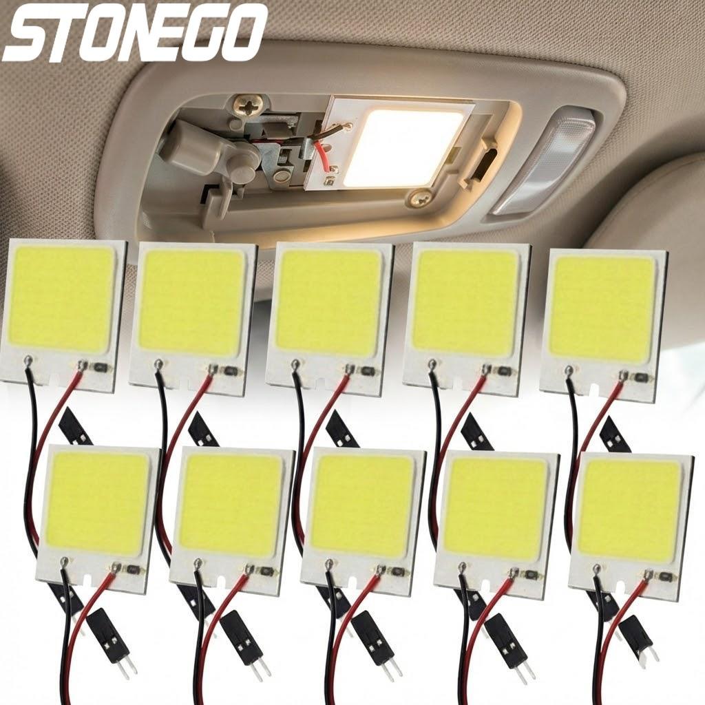 2 Pcs 10 Pcs 18 24 48 White Reading Lamp LED T10 Bulb LED Car Parking Interior Panel Light Festoon Lamp