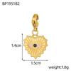 CARLIDANA Fashion Jewelry Pendants Charms Gold Plated Colorful Zircon Evil Eye Stainless Steel Charms for Jewelry Making