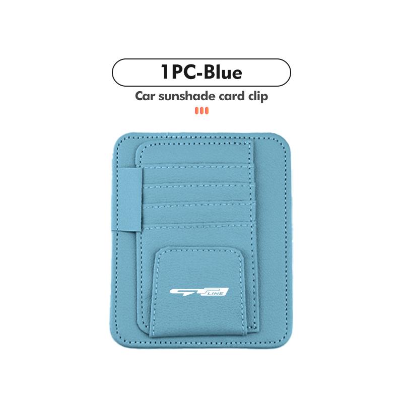 Car Sun Visor Organizer Multi-Pocket Business Card Storage Accessory For KIA Cerato Proceed Venga Stonic Picanto Sorento Stinger