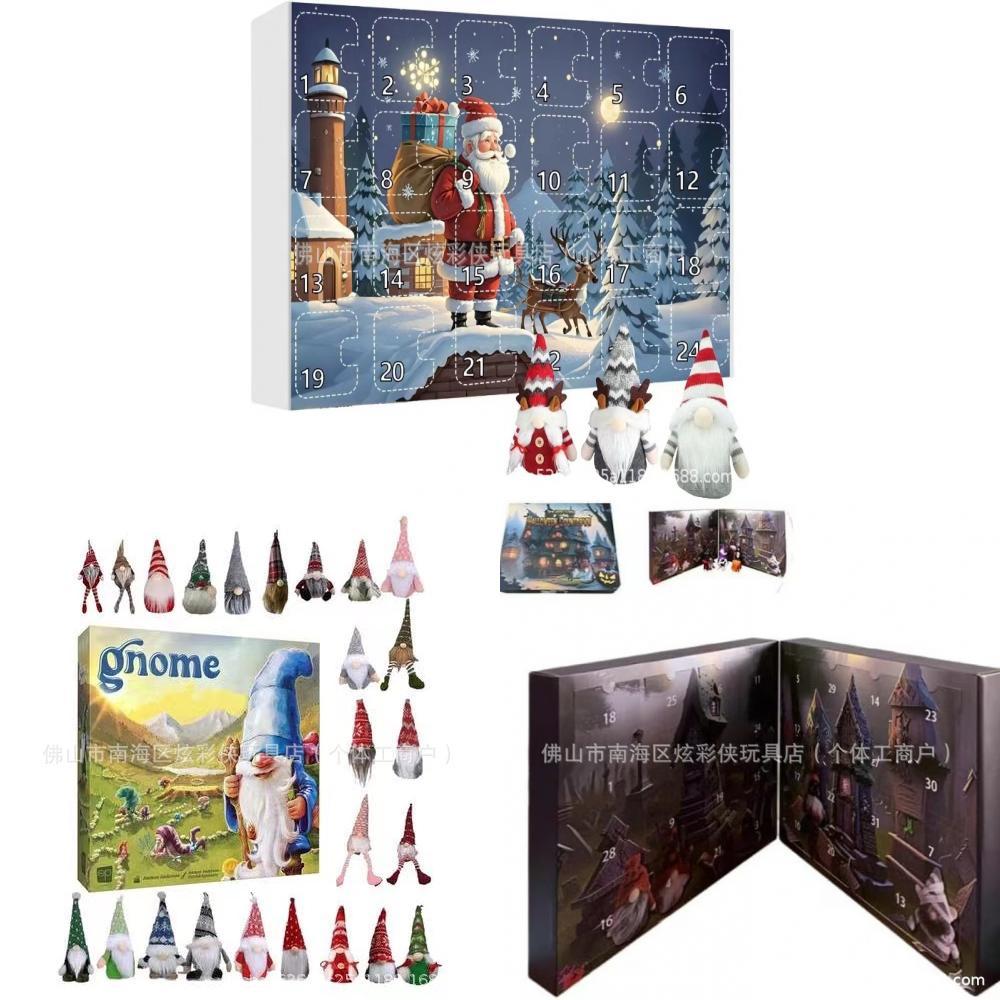 Christmas Gnome Advent Calendar Plastic Figures For Holiday Decor