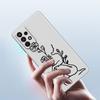 Clear Case For Samsung Galaxy A52 A12 A51 A32 A21s A71 A32 A22 50 A70 A31 A72 5G Phone Cover Love Line Flower