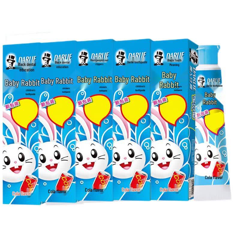 Hawley & Hazel Baby Rabbit Children s Toothpaste, Anti-Cavity (Cola Flavor, 5x40g)