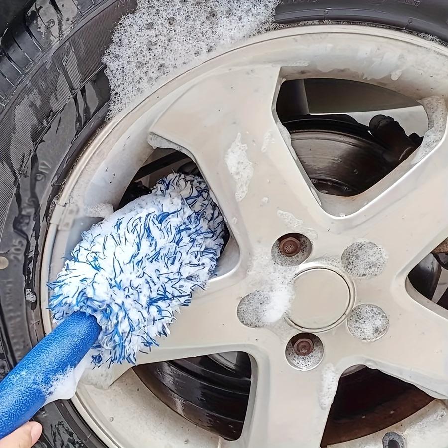 1PCS Car Cleaning Brush Portable Plush Tire and Rim Car Care Accessories Multifunctional Brush Tool Car Cleaning Wheel Brush