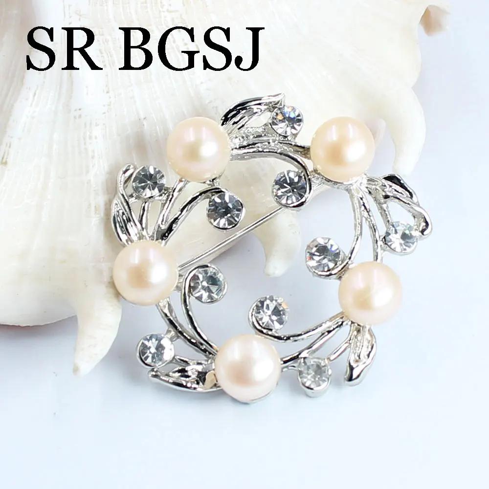 Luxury Jewelry 100% Genuine Natural Freshwater Pearl Wedding Micro-inlaid Zircon Coat Women All Match Accessories Pin Brooch
