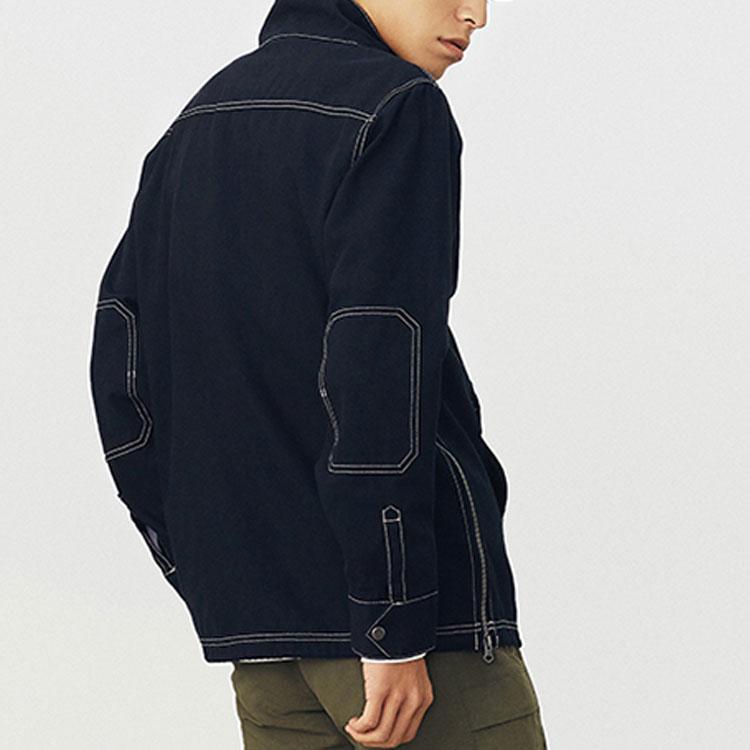 Vans Contrast Stitch Half-Zip Work Jacket Men jackets Black VN0A54B6BLK