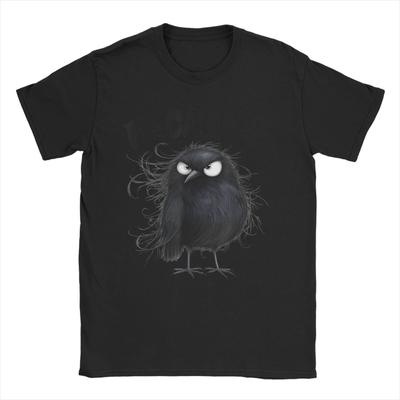 Men F-Caw-F Black Crow Funny Raven Bird Lovers Clothing Summer Awesome Short-Sleeve T Shirt O-Neck Tee Shirt Big Size 5XL 6XL