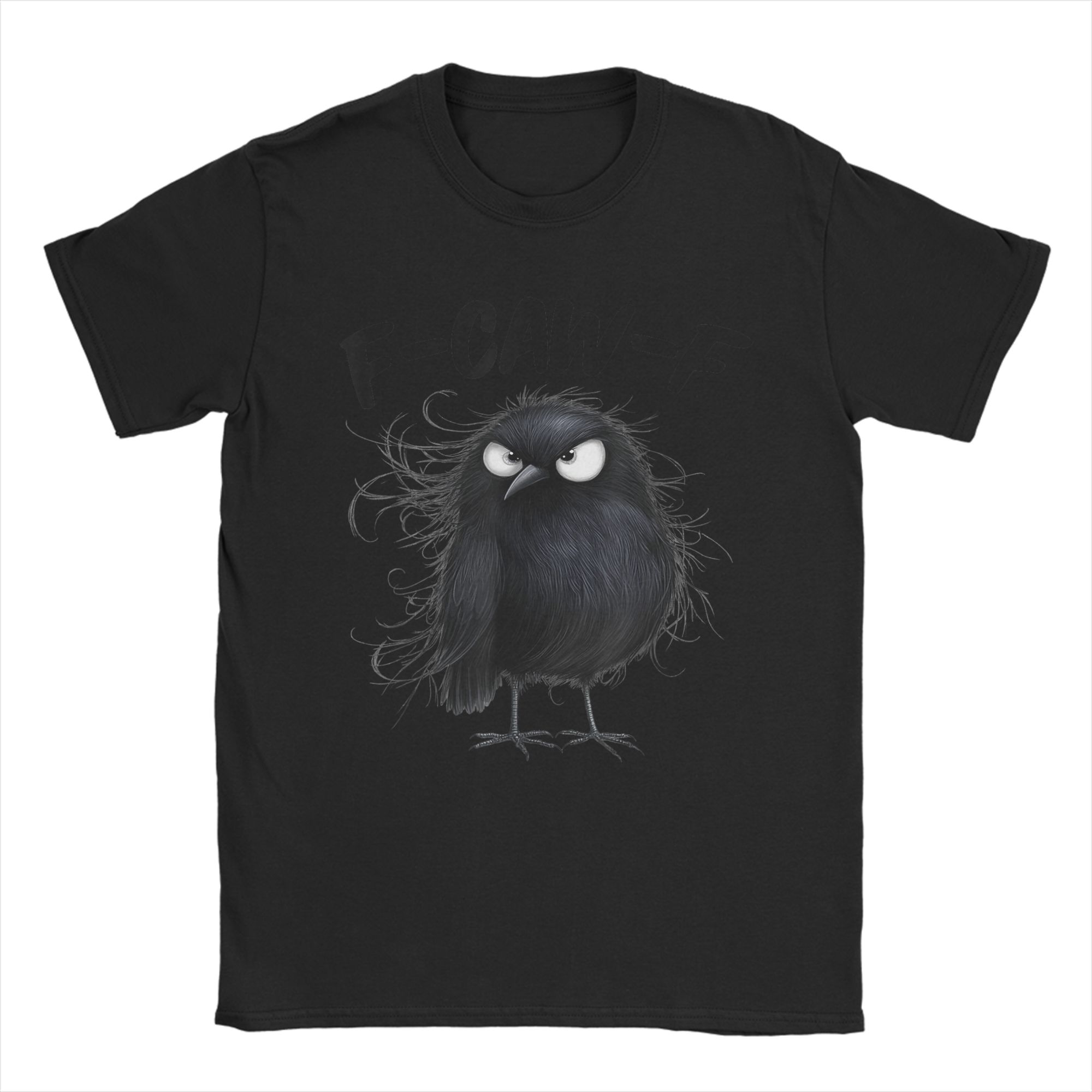 GUOYAN TOP Heren T-shirt Kraai Meme Raaf Grappig Hip Hop Zomer T-shirt Y2K Retro Design 100% Katoen Kleding Plus Size 5XLs XL
