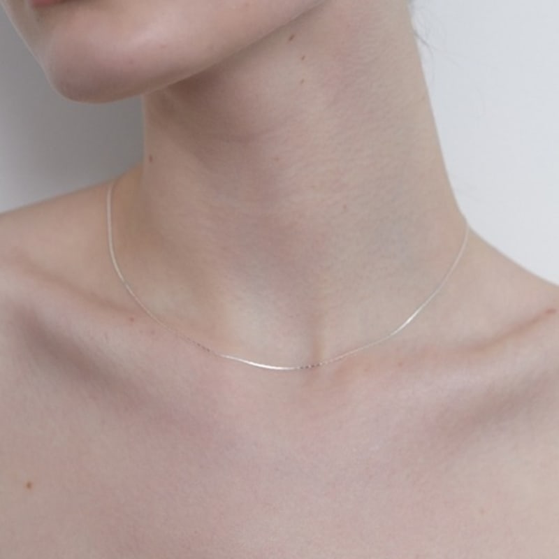 LOVE ME MONSTER [Silver] Pure Box Chain Necklace (L251MNK120)