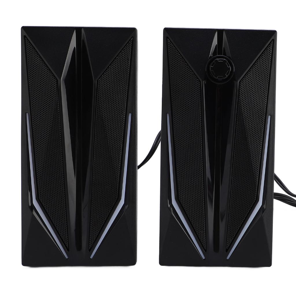 1 Paar 2,0-Zoll-Lautsprecher mit RGB-Licht USB Kleiner Multimedia-Lautsprecher für Laptop Desktop-PC